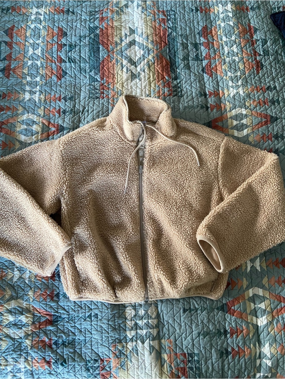 Athleta Women’s Cloud Oatmeal Sherpa Zip Jacket